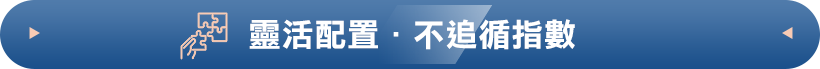 靈活配置，不追循指數，基金投資跳脫新興市場框架，囊括更低風險的成熟國家，配置較指數更分散