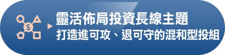 靈活佈局投資長線主題，打造進可攻、退可守的混和型投組