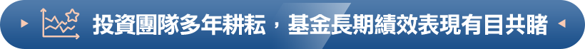 投資團隊多年耕耘，基金長期績效表現有目共睹